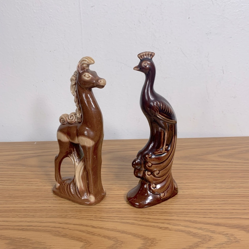 Vintage Nippon slag swirl glass Yoko Boeki Porcelain figurines
